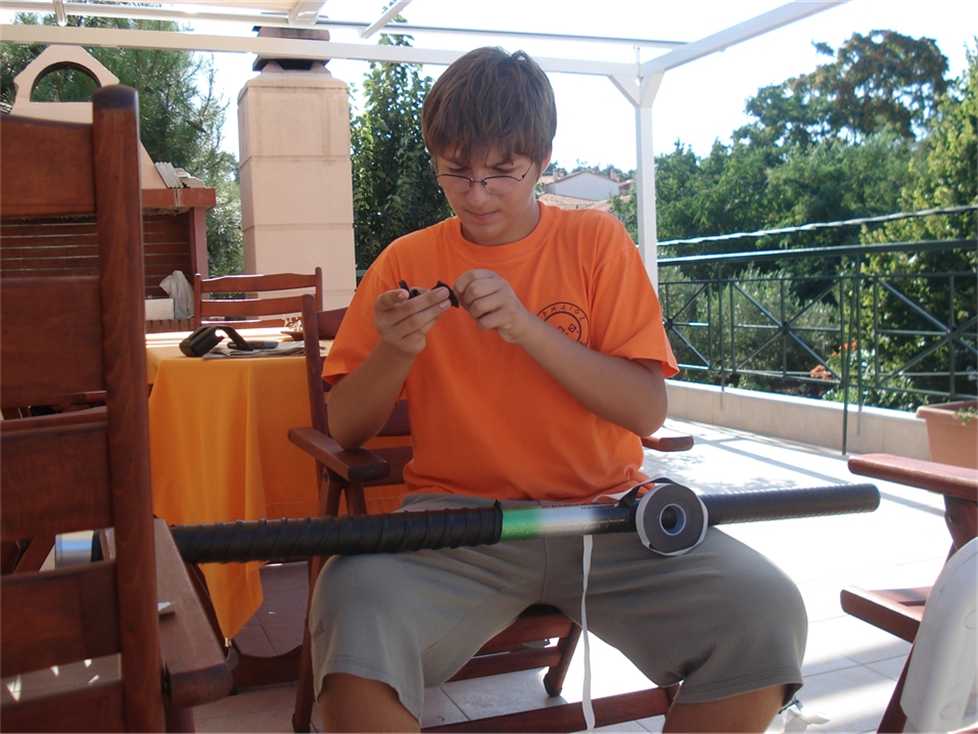 constructing antenna with fishing rod fr1